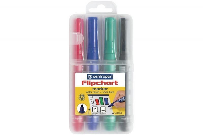 Popisovače na flipchart - papír - sada 4 ks